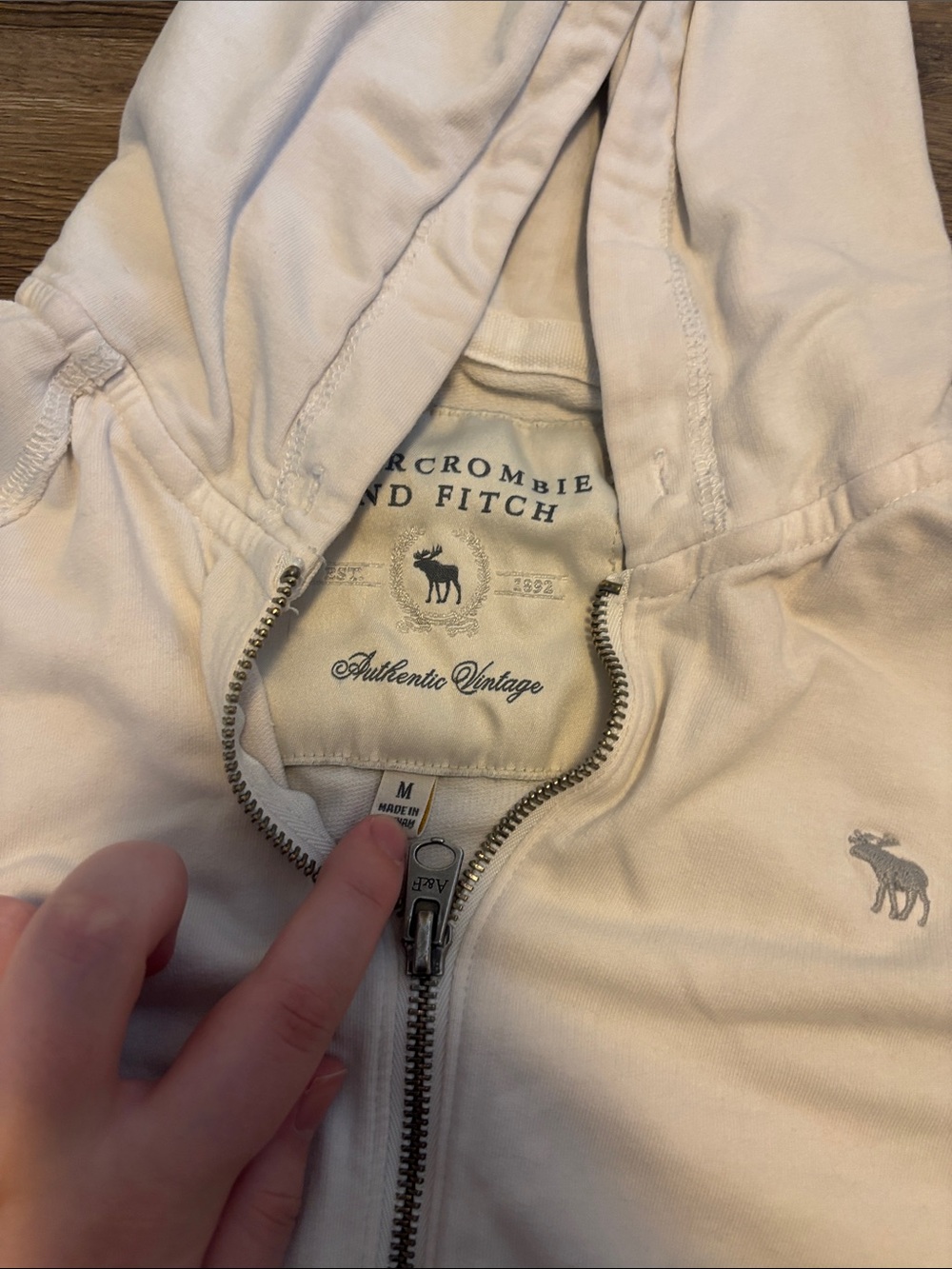 y2k light blue abercrombie and fitch zip up - Picture 3 of 4